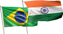 Brazil and India flags